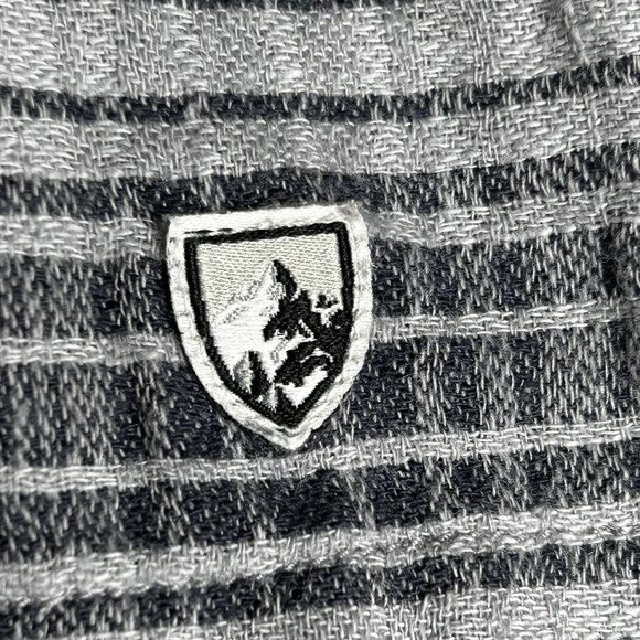 Kuhl Shirt Mens Skorpio 2XL Gray Plaid Camp Hiking Linen Blend Lightweight XXL - Picture 5 of 13